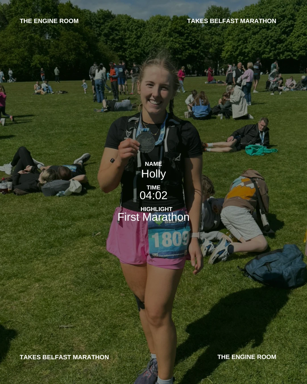 Holly completed Belfast Marathon