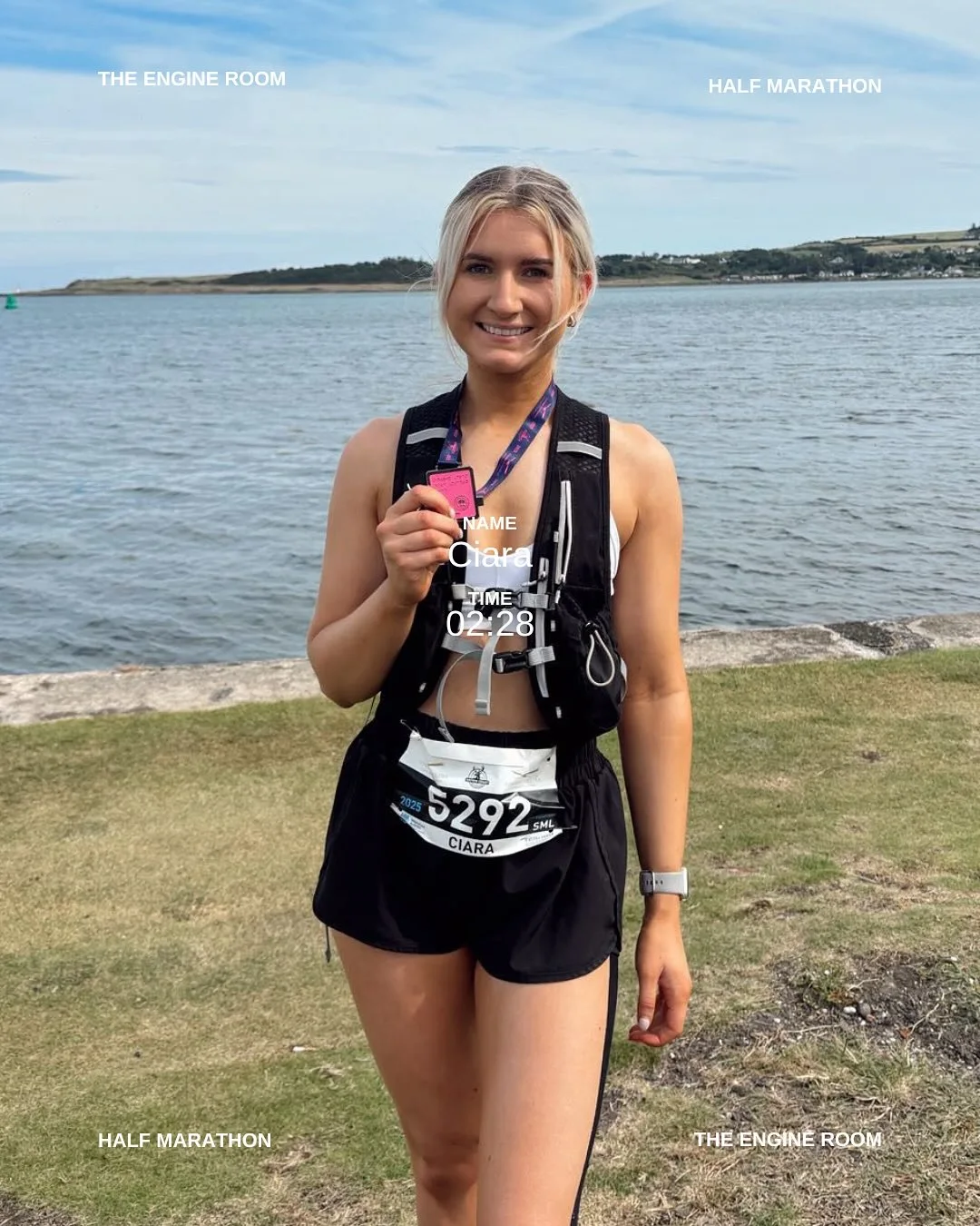 Ciara completed the Antrim Coast half marathon