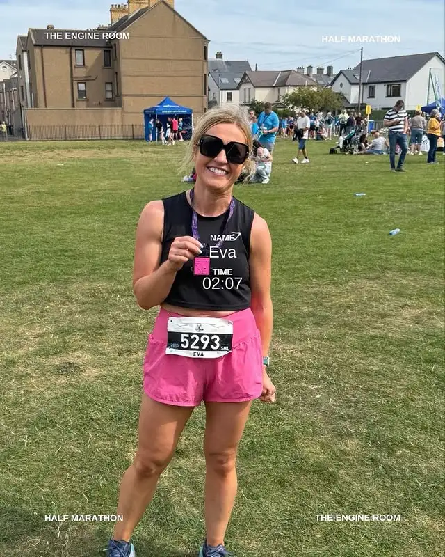 Eva completed the Antrim Coast half marathon